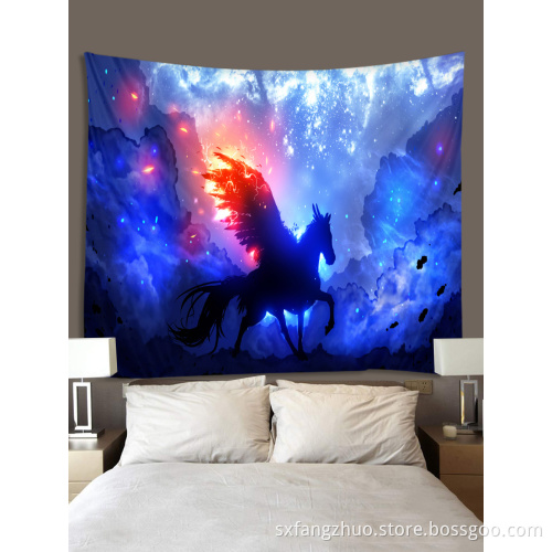 MOQ 50 3D digital tryckt anpassad vägg tapestry
